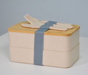 猫モチーフの弁当箱と箸