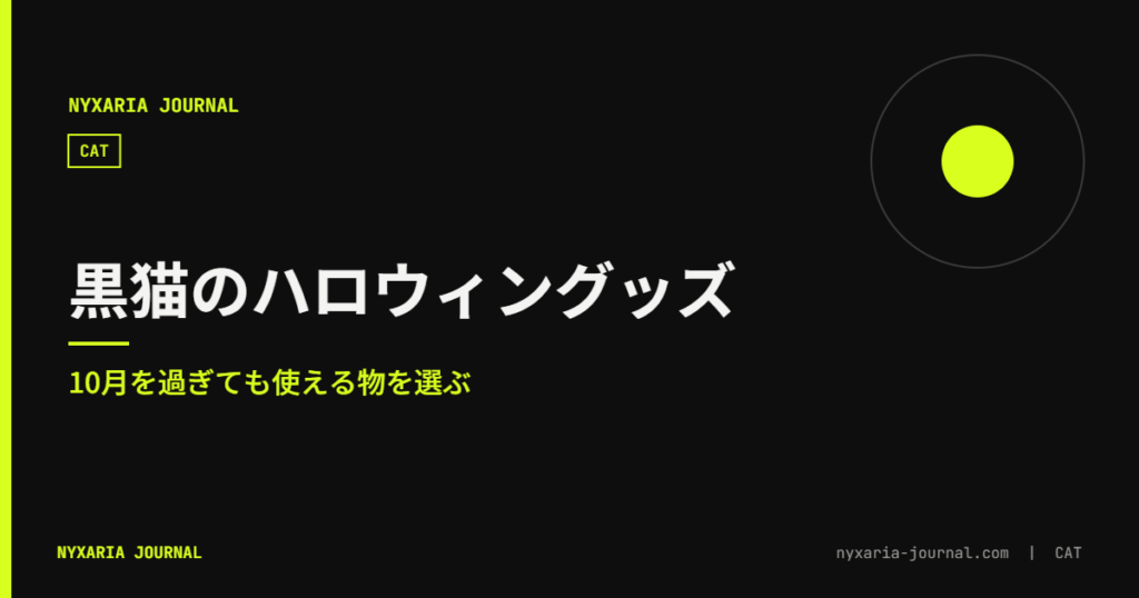 黒猫のハロウィングッズ 大人｜10月を過ぎても使える物
