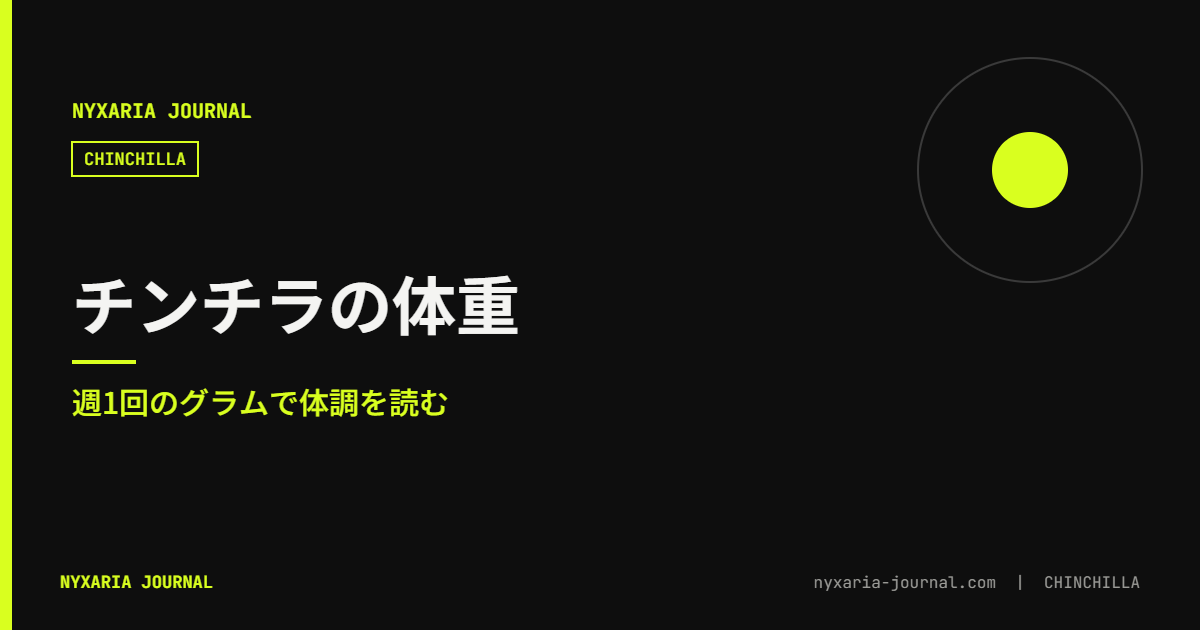 チンチラの体重｜週1回のグラムで体調を読む